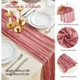 10FT Cheesecloth Table Runner, Gauze Fabric Boho Table Runners for