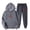 Dark Gray 02, variant on Women's 2 Piece Sweatsuit Christmas Print Casual Oversized Outfits Loose Long Sleeve Hooded Sweatshirt and Pants with Pockets, Gray, M