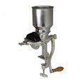 Victoria Manual High Hopper Grain Grinder, Silver