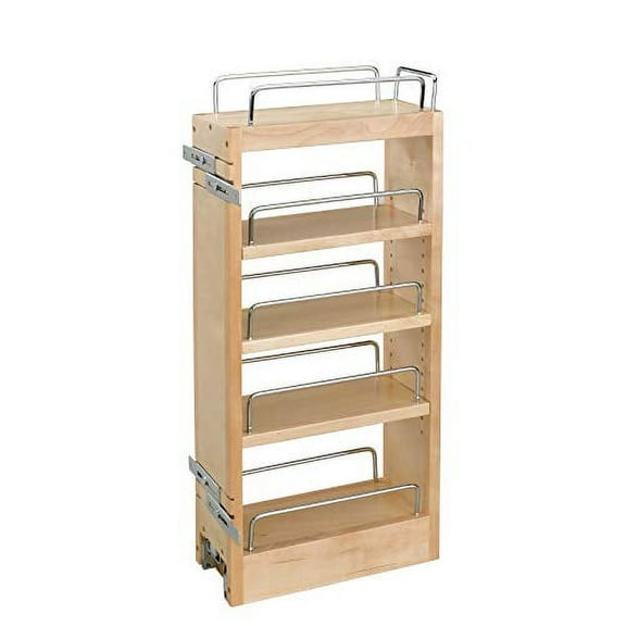 Rev-A-Shelf 5" Wood Hood Pull Wall Organizers, Natural
