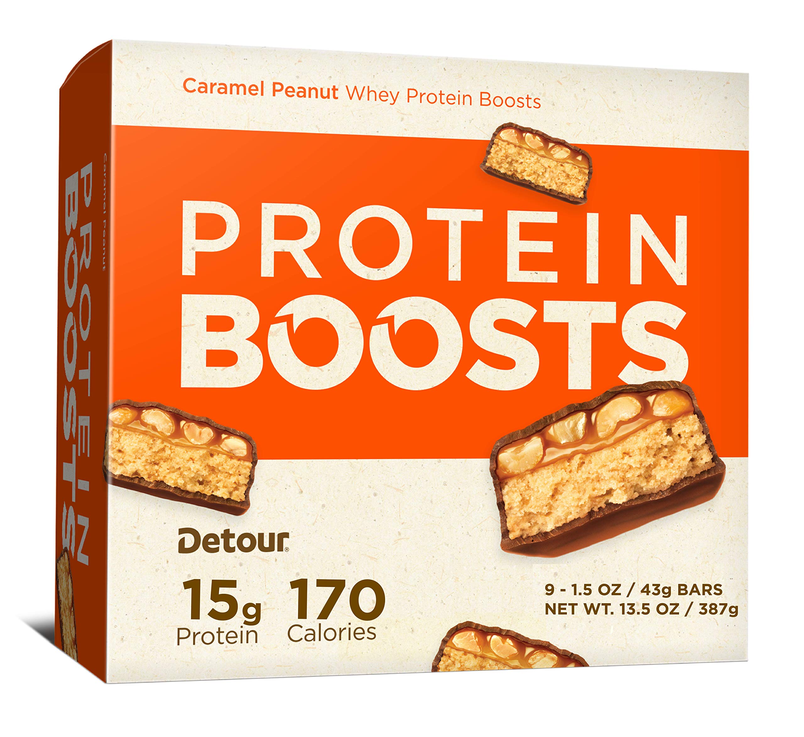 Detour Protein Boosts Bars, Caramel Peanut 13.5 Ounce