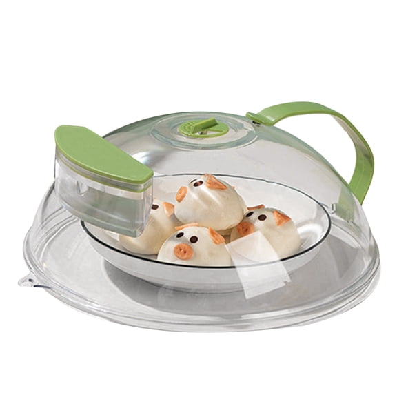 Microwave Splatter Cover Guard Lid with Handle Microwave Cover Clear Dish Bowl Plates Cover for Homes Kitchen