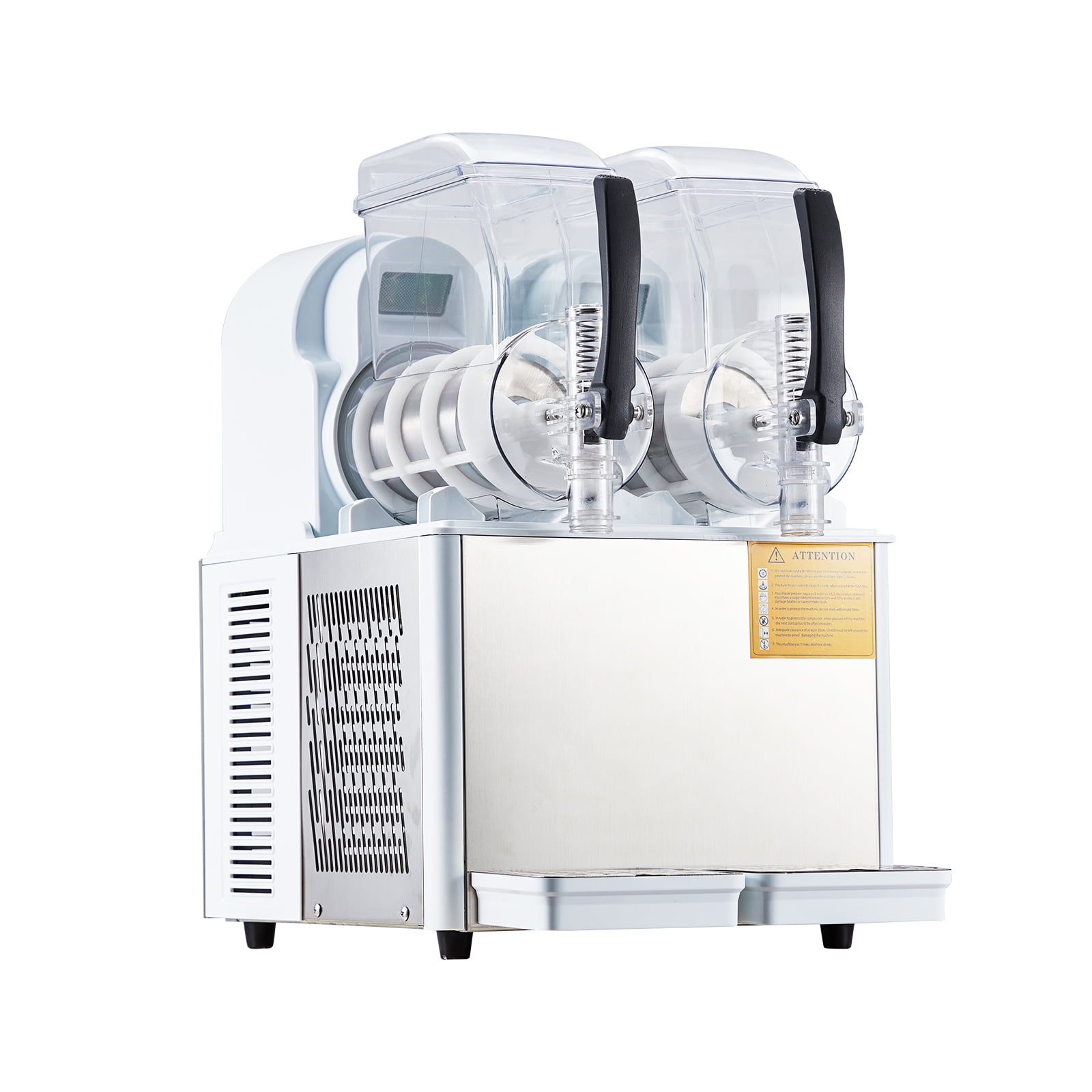 Commercial Slushie Machine 4L*2 Tanks Frozen, 370W 110v Margarita Machine for Cocktail, Stainless Steel Slushy Machine With Self-Cleaning, Frozen Drink Maker Smoothie Machine Home Bar Party