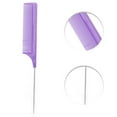 thumbnail image 3 of Unique Bargains 3pcs Women Close Teeth Rat Tail Comb for Curly Straight Wavy Wet Thin Hair ABS Purple, 3 of 3
