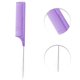 thumbnail image 3 of Ofertas Únicas 3 piezas Peine de Cola de Rata para Mujeres con Dientes Cerrados para Cabello Rizado, Lacio, Ondulado, Húmedo y Fino ABS Púrpura, 3 of 3
