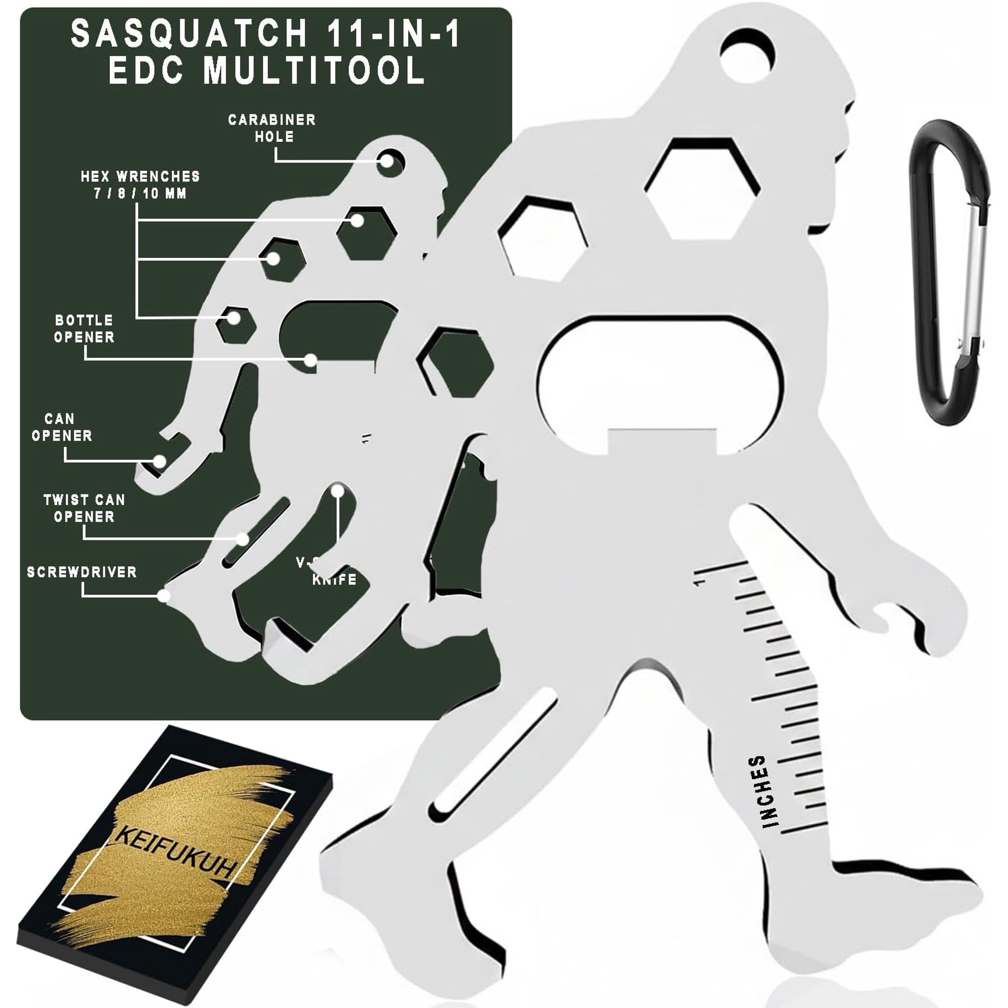 Funny Sasquatch Gifts for Men – Stocking Stuffers for Men Unique Christmas White Elephant Secret Santa Gift Ideas for Guys Cool EDC Multitools Birthday Easter Fathers Day Valentine Gifts for Him