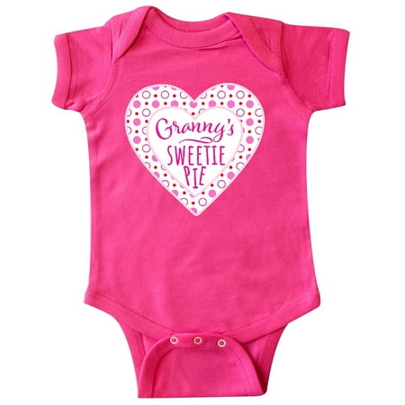 

Inktastic Granny s Sweetie Pie with Pink Hearts Gift Baby Boy or Baby Girl Bodysuit