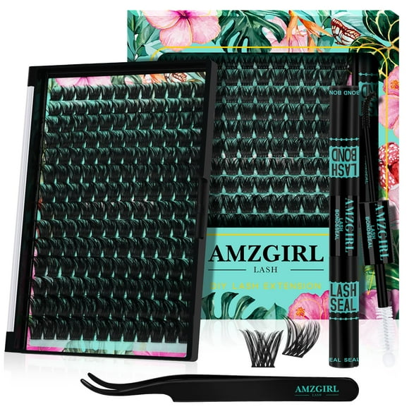 Kit de racimos de pestañas AMZGIRL LASH, 168 unidades, resistentes al agua de 10 a 18 mm