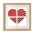 thumbnail image 1 of Valentine's Day Red Heart Shaped Frame Wall Tabletop Display 4 Openings Picture, 1 of 3
