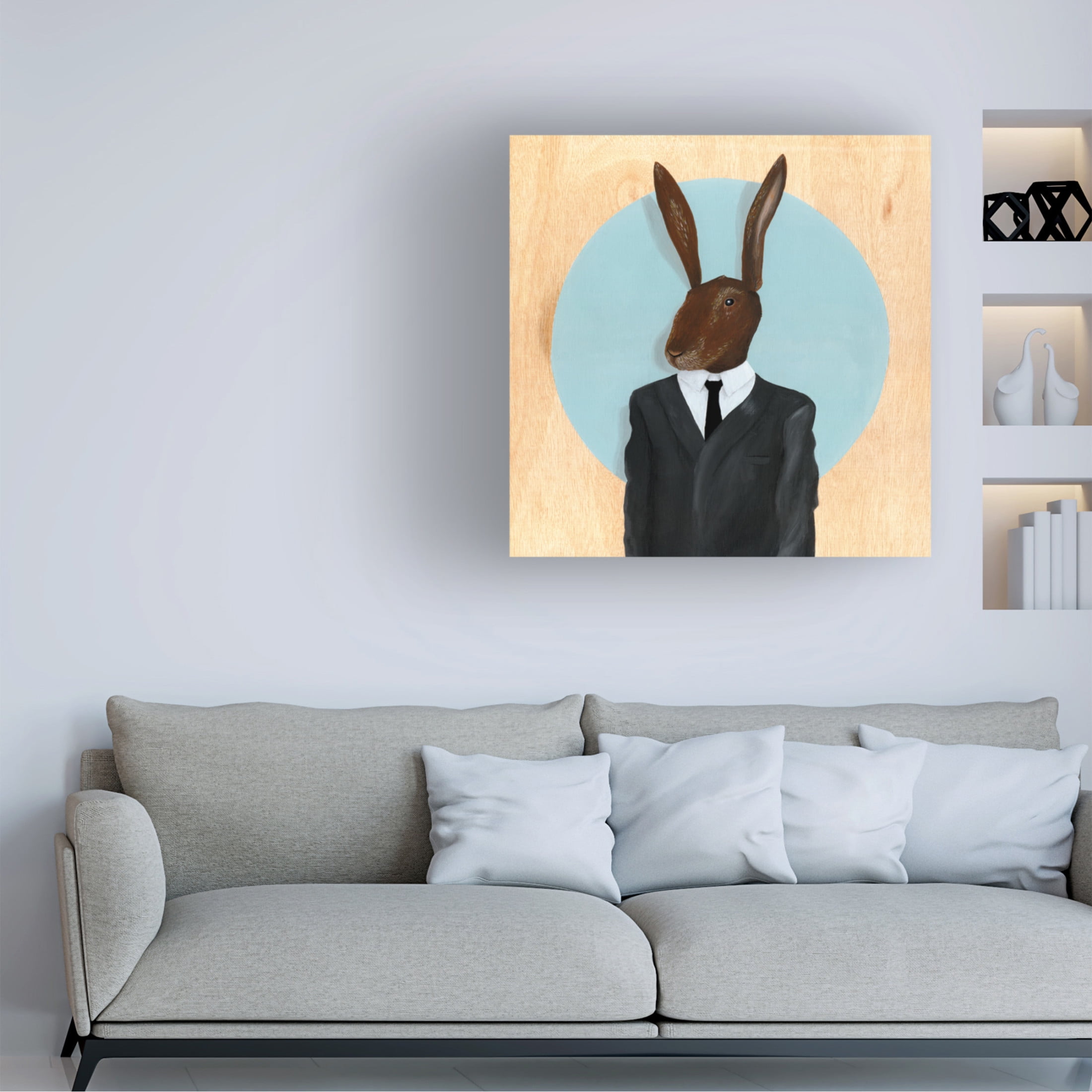Trademark Fine Art Famous When Dead David Lynch Rabbit Canvas Wall Art