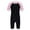 Pink&Black, variant on Unisex Kids One Piece Rash Guard Zippered Bodysuit Swimsuit 4-16