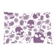 thumbnail image 4 of Juego de cama de 3 piezas de calaveras florales moradas, 4 of 5