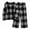 Dark Gray, variant on Two Piece Plaid Set for Women Long Sleeve Crew Neck Tops Wide Leg Pants Fall Winter Thicken Warm Soft Lounge Home Wear (XL, Army Green)