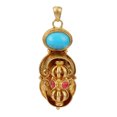 thumbnail image 2 of Colgante Vajra Lama Budista Tibetano Antiguo Giratorio Vajra Pestle Amuleto Colgante De Latón Latón Magideal Colgante Vajra, 2 of 7