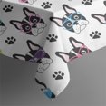 thumbnail image 6 of French Bulldog with Glasses White Rectangle Tablecloth 60"x120",Waterproof Polyester Rectangle Table Cloth, Wipeable Spillproof Polyester Tablecloth for Dining, Camping, Indoor and Outdoor, 6 of 6