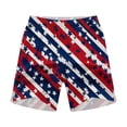 thumbnail image 4 of Fewfanhot Men's American Flag Print Casual Shorts, Patriotic Stripe Quick-Dry Summer Board Shorts with Pockets, S-3XL, 4 of 6
