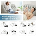 thumbnail image 4 of TOPCHANCES Large Bed Wedge Pillow, Headboard Triangular Backrest Reading Pillow with a Side Pocket(Light Grey, 79 x 7.8 x 20 inch), 4 of 7