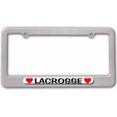 thumbnail image 1 of Lacrosse Love with Hearts License Plate Tag Frame, Multiple Colors, 1 of 1