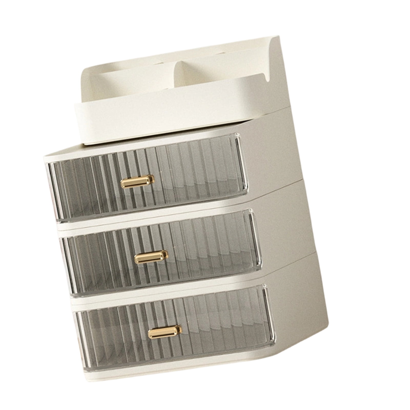Multipurpose Desktop Organiser Trays with Clear Drawer Stackable Plastic Storage Box Container For Cosmetics Pens Marker