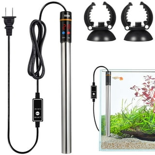  HiTauing Aquarium Heater, 50W/100W/200W/300W/500W Submersible  Fish Tank Heater with Over-Temperature Protection and Automatic Power-Off  When Leaving Water for Saltwater and Freshwater : Pet Supplies