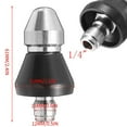 thumbnail image 3 of 4PC Sewer Cleaning Tool High-Pressure Nozzle, Washer Sewer Spout Nozzle 1/4 Inch Cleaning Sprayer Pipe Unclog Cleaning Accessories, Sewer Jetter Kit For Pressure Washer, 3 of 4