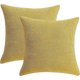 thumbnail image 2 of Juego de 2 fundas de almohada decorativas medianas, cuadradas, para sofá, sala de estar, decoración del hogar (dorado y amarillo), 2 of 5