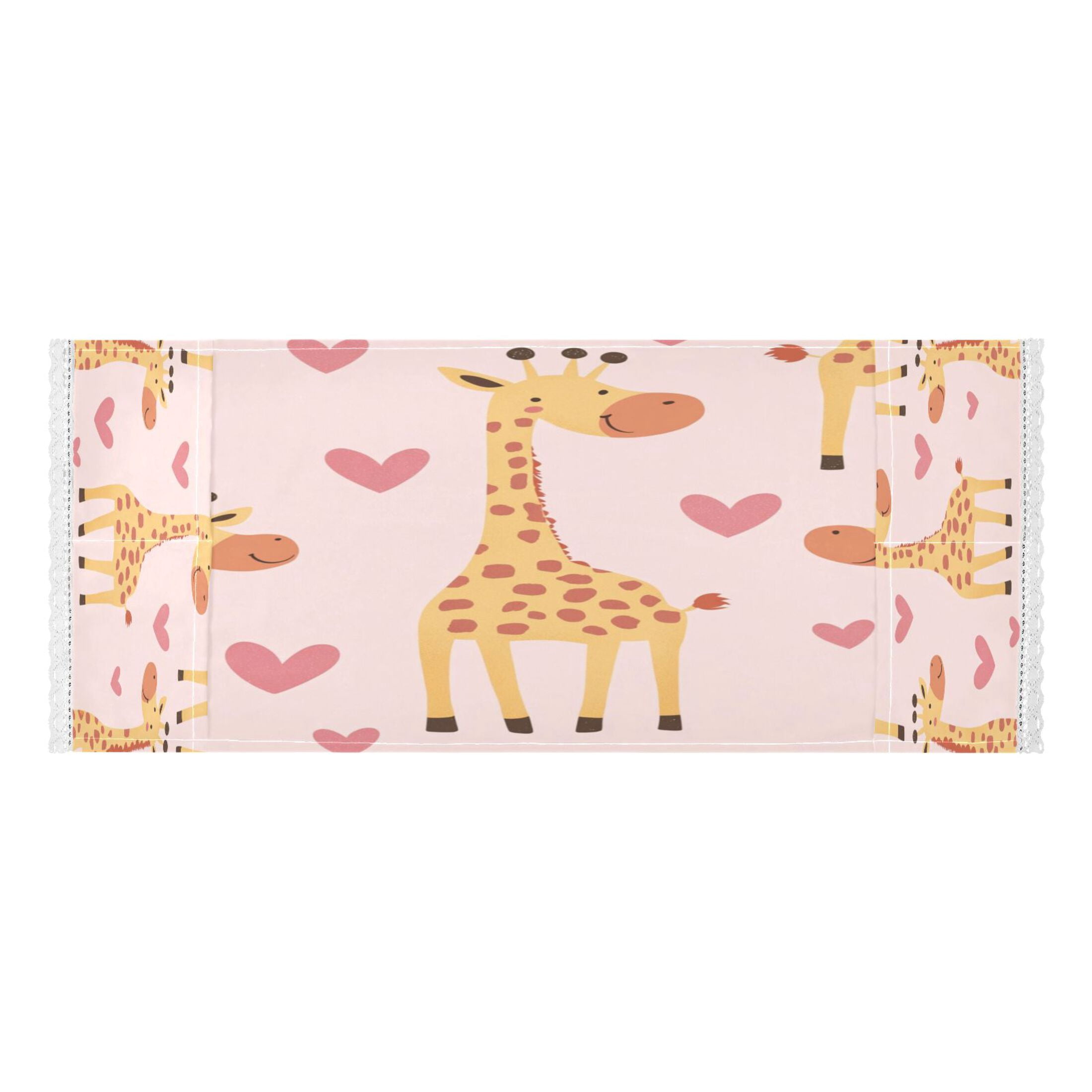 WOBOGO Adorable Cartoon Giraffes Heart Pattern Washing Machine Cloth Dryer Refrigerator Top Cover Protective Non-Slip Mat For Kitchen Laundry