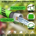 thumbnail image 3 of GVDV Garden Hose, 3/4" x 50ft Water Hose with 10 Function Spray Nozzle, Leakproof, Light Weight, 375Psi, 3 of 7