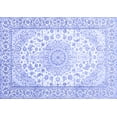 thumbnail image 1 of Ahgly Company Machine Washable Indoor Rectangle Medallion Blue Traditional Area Rugs, 6' x 9', 1 of 4