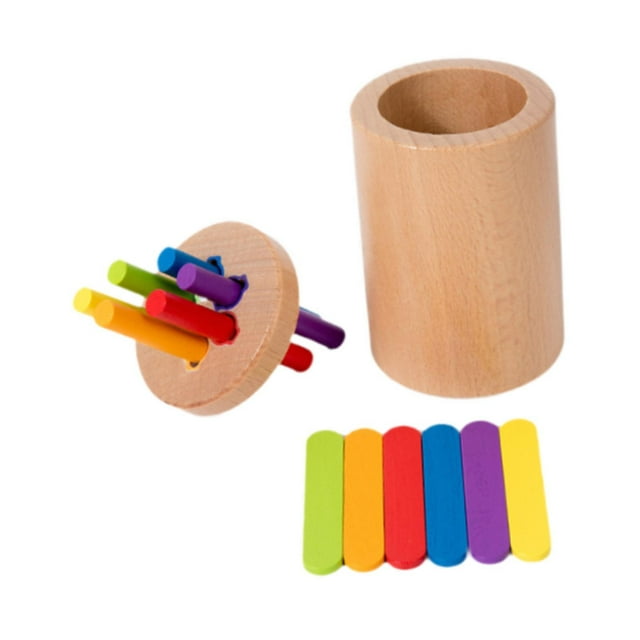 Taza clasificadora para niños, juguete educativo para bebés, interactivo para el desarrollo de la motricidad fina. tapa simple