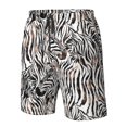 thumbnail image 4 of Logiee Leopard And Zebra Print Mens Swim Trunks Quick Dry Board Shorts,Breathable Hawaii Beach Shorts Swimwear Bathing Suits-Medium, 4 of 6