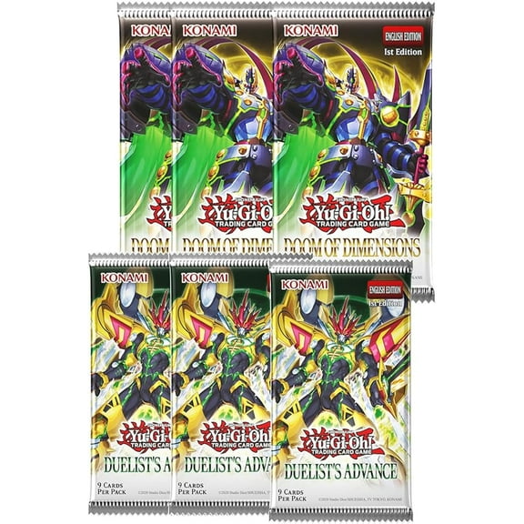 Yugioh Booster Packs Doom of Dimension and Duelist's Advance 6 Booster Pack Combo lot