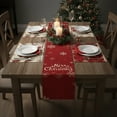 thumbnail image 4 of Yhmxh 7Pcs Christmas Table Runners Placemats, Red & White Snowflake Merry Christmas Table Runner Reindeer Snowflake Xmas Tree Let It Snow Table Mat Set for Christmas Winter Holiday Table Decoration, 4 of 6