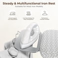 thumbnail image 4 of Foldable Ironing Board, Heavy Duty Iron Board with 9 Adjustable Heights, 4 Layer Cover and Safety Iron Rest, 52X14 Compact and Space Save Iron Board for Home Laundry Room Use, Gray&White, 4 of 9