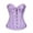 Purple, variant on Povozer Corset Tops for Women, Bustier Shapewear Lingerie, Lace Waist Push up Bodysuit(Yellow,S)