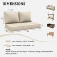 thumbnail image 7 of (2 pack) Snubbull Outdoor 46" x 26" x 5" Loveseat Cushion Set, Water repellent, Fade Resistant, Cushion Set for Couch, Bench, and Swing, Cream, 7 of 7