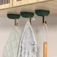 thumbnail image 6 of Flexible Use Waterproof Wall Hooks Pack of 4 with No Drill Installation Green, 6 of 9