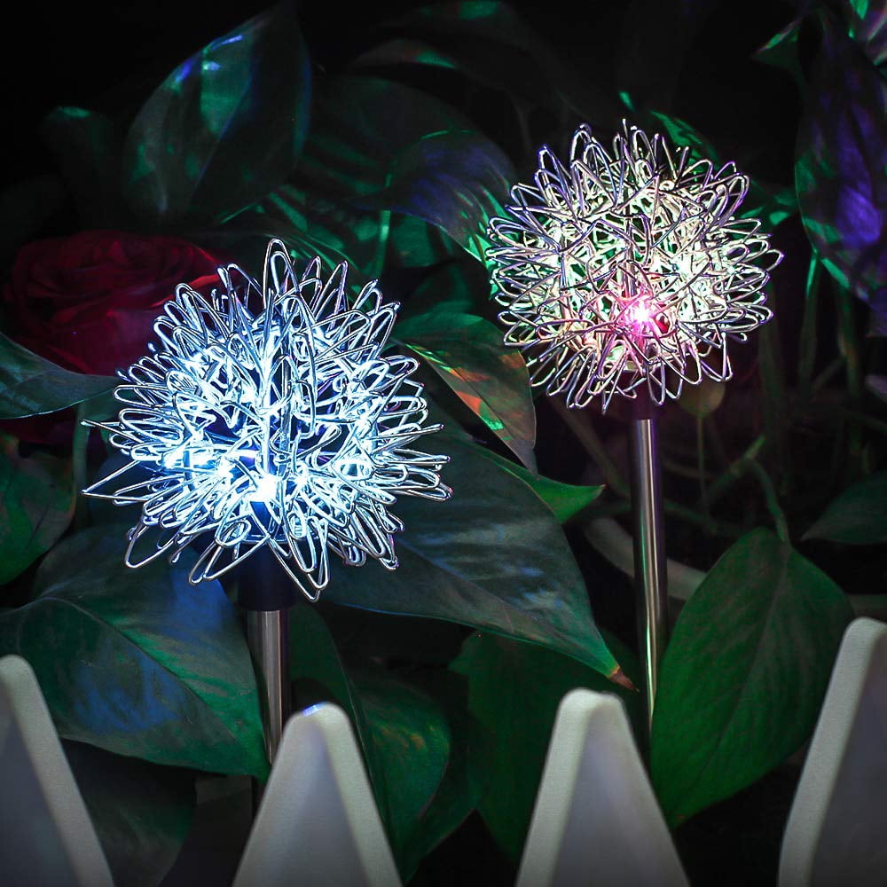 EpicGadget Solar Dandelion Light, Changing Multi Color Outdoor Dandelion Solar Garden Decorative Lights for Walkway Pathway Backya