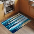 thumbnail image 2 of Modern Abstract Area&nbsp;Rug 2x3ft Gold Blue Ripple Non-Slip&nbsp;Washable Square&nbsp;Rugs Soft Felt Indoor Floor Mat for Bedroom Kitchen Living Room Bathroom, 2 of 9