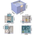 thumbnail image 4 of BOOVO Clear Lid Jewelry Box,4 Layers Jewelry Organizer Large Jewelry Storage Box with 3 Drawers,Jewelry Holder Organzier of Rings Earrings Necklace Bracelets for Women (Purple, 4 Layer), 4 of 16