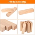 thumbnail image 4 of Bloques de tallado de madera de tilo de 10 piezas, 5"x1"x1" bloques de madera cuadrados para bricolaje, decoración artística, 4 of 7
