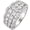 Moissanite Wide Band, variant on 3.5mm Eternity Wedding Bands for Women Vintage Sterling Silver CZ Stackable Ring Size 8