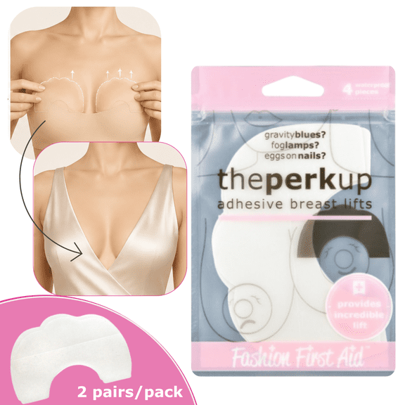 The Perk Up Adhesive Breast Lift Tape, Clear Push Up Bra Alternative, 4 pcs