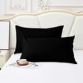 thumbnail image 6 of Ke1Clo Cooling Pillow Cases Queen Size Set of 2, Soft Brushed Microfiber Breathable Cooling Pillow Case for Hot Sleepers with Envelope Closure, Black Pillow Cases, 6 of 6