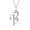 Silver B, variant on Women's Men's Stainless Steel Cubic Zirconia Initial Necklace 26 Letter Birthday Pendant Jewelry Silver P