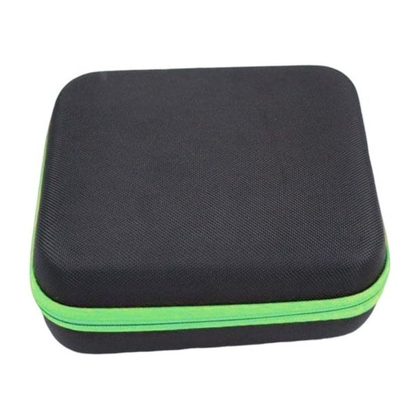 Cateissary Estuche de perfume de aceite esencial Botellas Ranuras de aromaterapia 30 Soporte portátil Caja de uñas Organizador de esmalte Almacenamiento y organización del hogar Verde