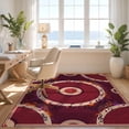 thumbnail image 3 of Design&I 6'x9' Washable Area Rug Record Album Vinyl Theme Featuring Abstract Musical Motifs Retro for Living Room, Family Indoor, Oversized Skid-Resistant, 3 of 7