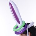 thumbnail image 3 of Cribun Inflatable Bunny Rabbit Ears Hat with Rings Toss Game Toy for Family Easter Party Supplies, 3 of 4