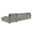 thumbnail image 5 of Churanty U Shaped Couch Sectional Sofa with Double Storage Chaise Lounge,5 Seat Oversized Sectional Couch with Waist Pillows for Living Room,Gray, 5 of 10