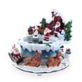 thumbnail image 2 of Animated Musical Figurine with Santa and Snowman Dancing on Ice Rink, 2 of 5